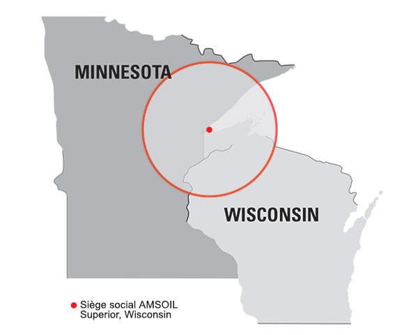 Emplacement du siège social d’AMSOIL