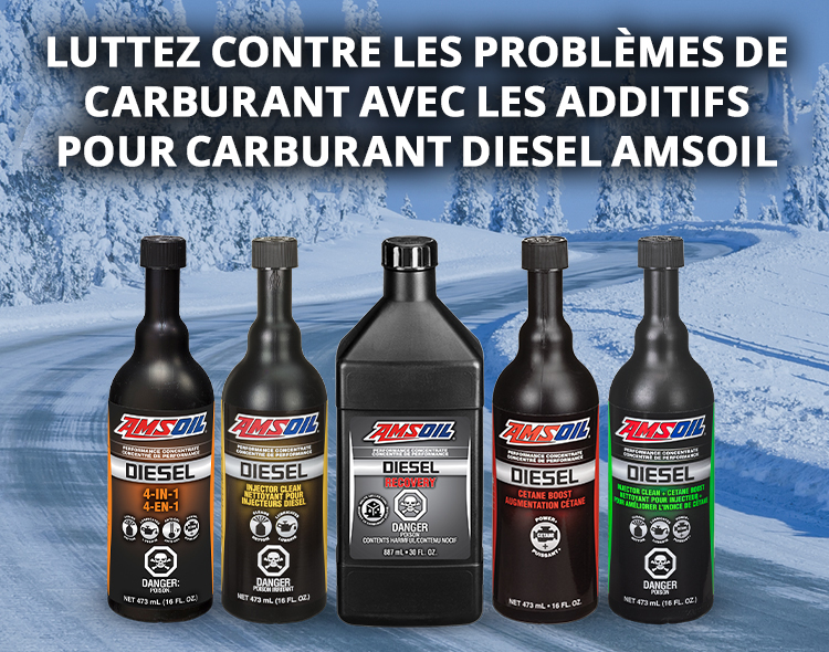 Combattez les problèmes de carburant avec les additifs pour carburant diesel AMSOIL.